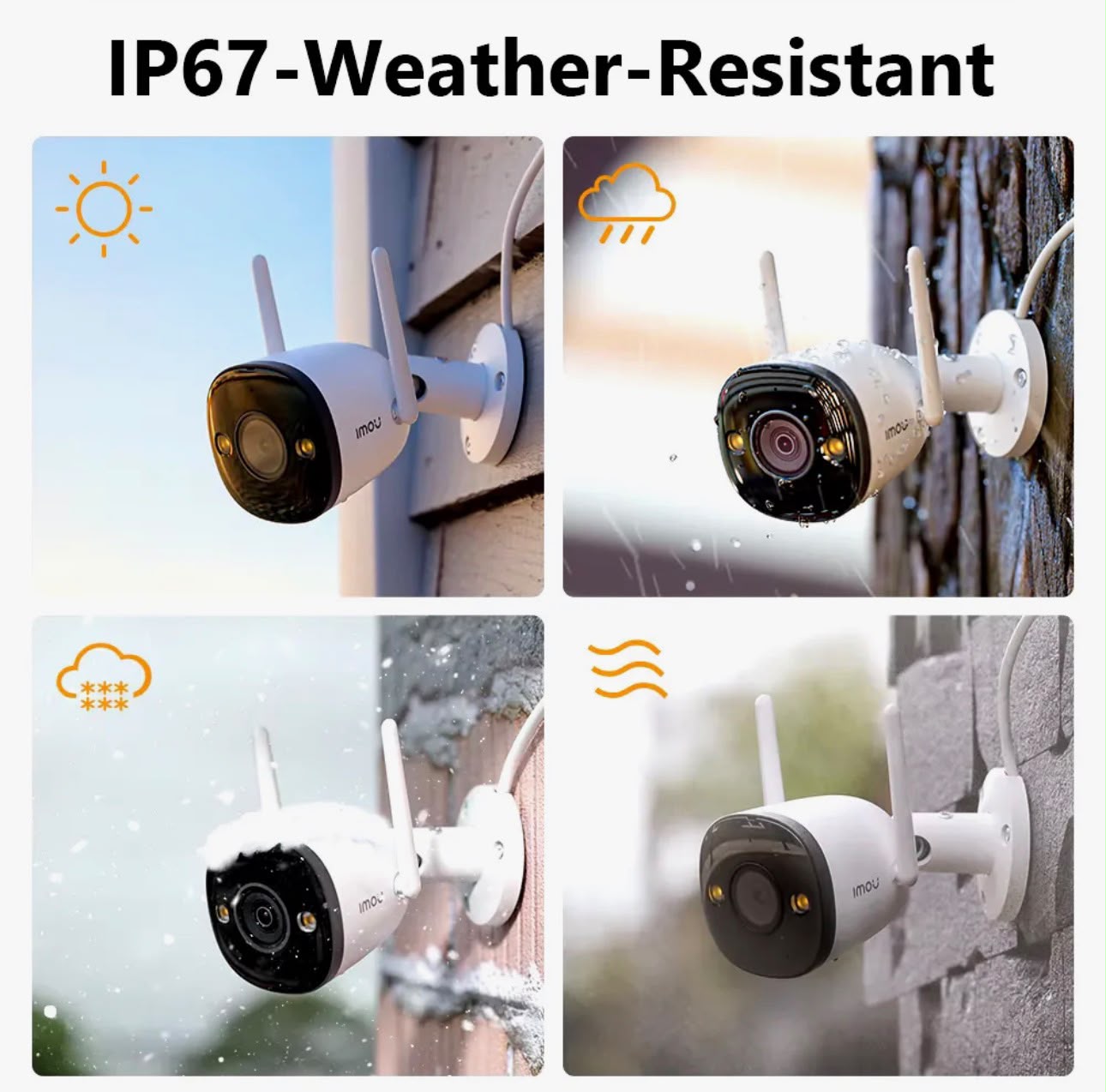 IMOU Bullet 2E 2K Full-Color Outdoor Wi-Fi Security Camera