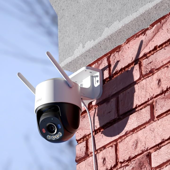 IMOU Cruiser SC 2K AI Security Camera, Wi-Fi 6, Pan-Tilt, Color Night Vision, Red-Blue Warning Lights, Two-Way Audio, Weather-Resistant