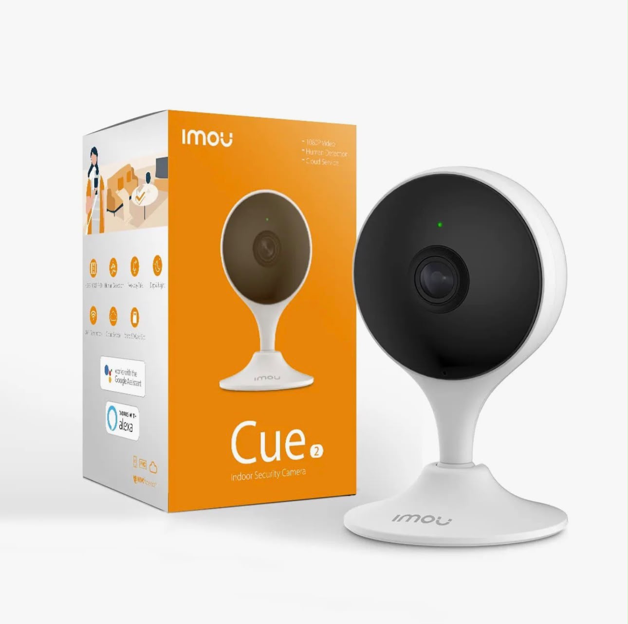 CUE 2 Smart WiFi Indoor Security Camera – Full HD 2K, Night Vision & Two-Way Audio