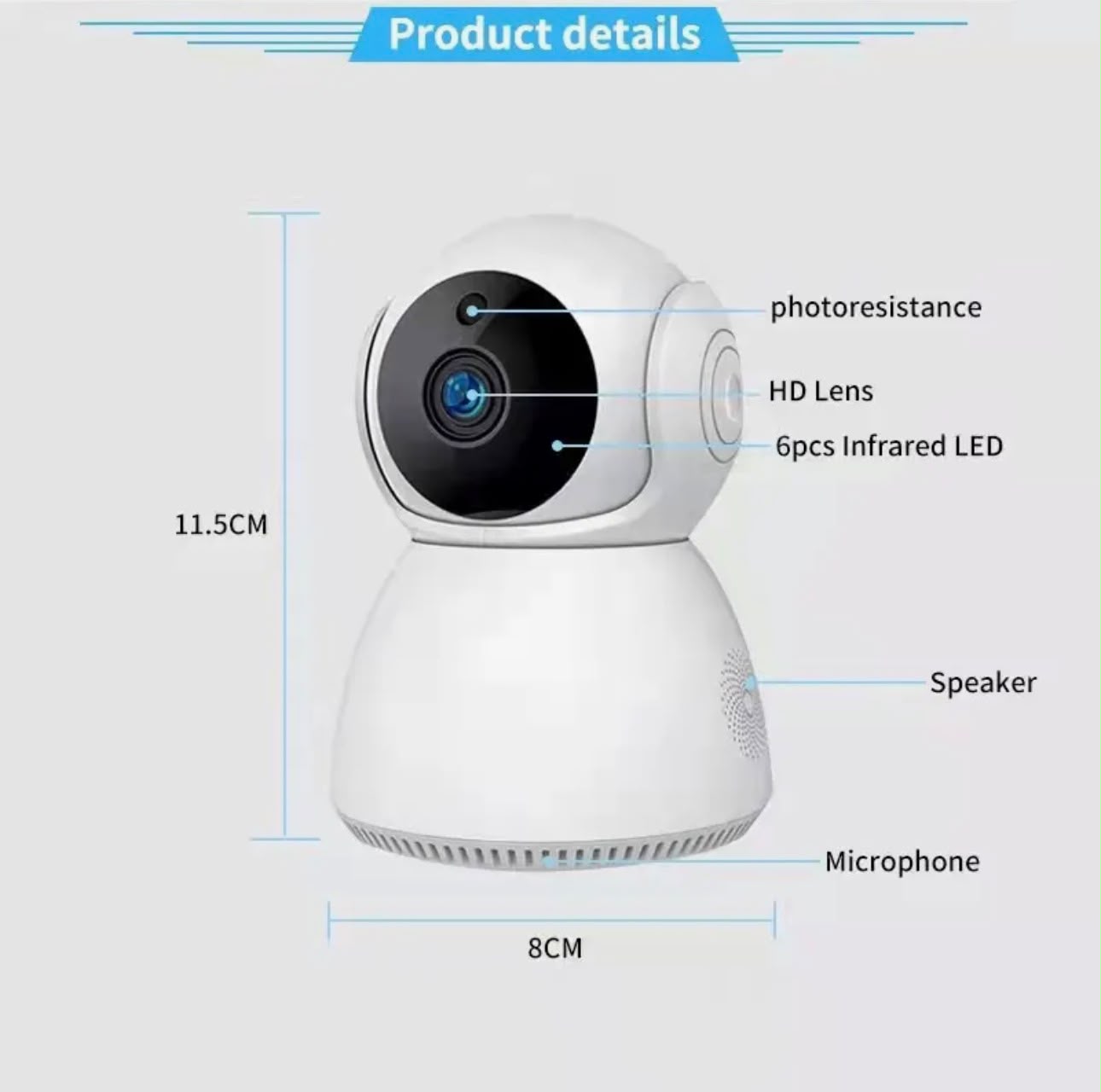 V380 Pro WiFi IP 1MP Snowman Camera Surveillance Home Security 720P Wireless Ptz Auto Tracking IR Night Vision Baby Monitor