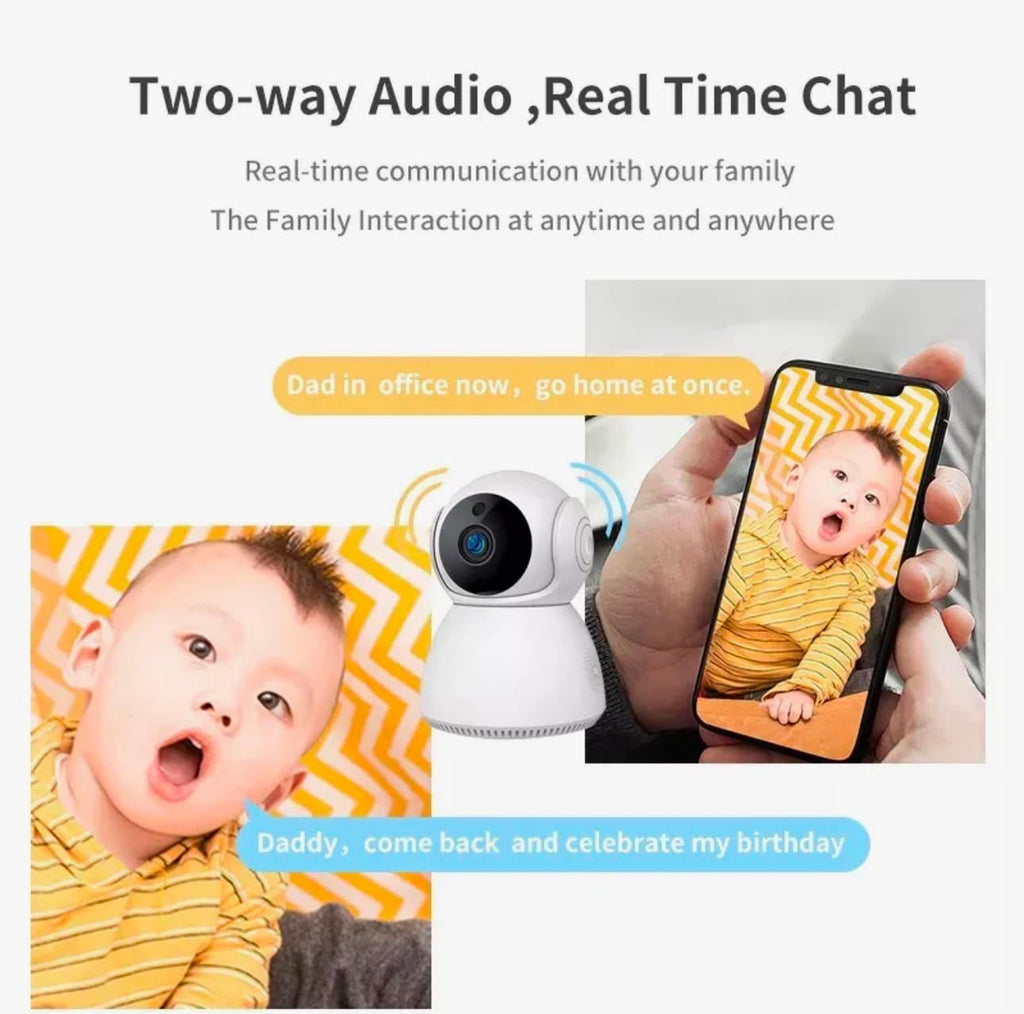 V380 Pro WiFi IP 1MP Snowman Camera Surveillance Home Security 720P Wireless Ptz Auto Tracking IR Night Vision Baby Monitor