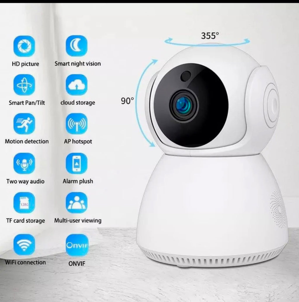 V380 Pro WiFi IP 1MP Snowman Camera Surveillance Home Security 720P Wireless Ptz Auto Tracking IR Night Vision Baby Monitor