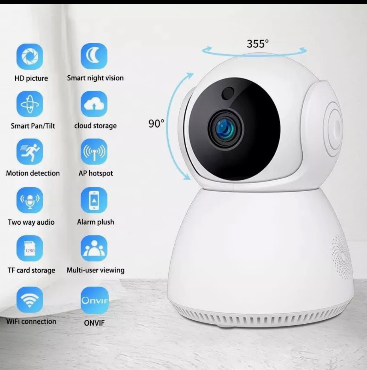 V380 Pro WiFi IP 1MP Snowman Camera Surveillance Home Security 720P Wireless Ptz Auto Tracking IR Night Vision Baby Monitor