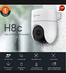 EZVIZ H8C 2K Pan & Tilt Smart WiFi Outdoor Security Camera