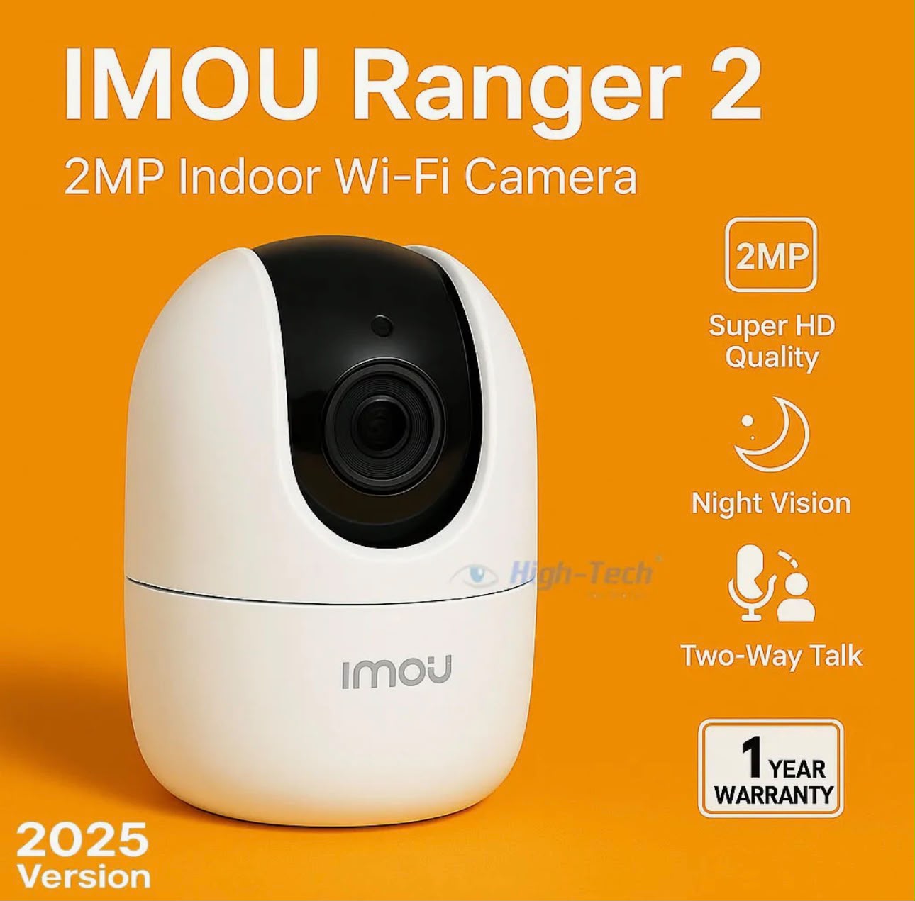 IMOU Ranger 2 2MP Indoor Wi-Fi Security Camera – Night Vision & Two-Way Talk